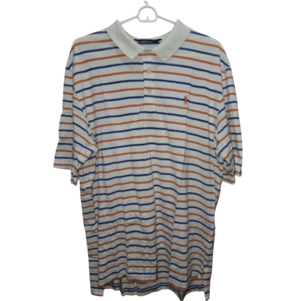 Polo Ralph Lauren Short Sleeve Shirt Men's Size XL Cotton Silk Multi Golf